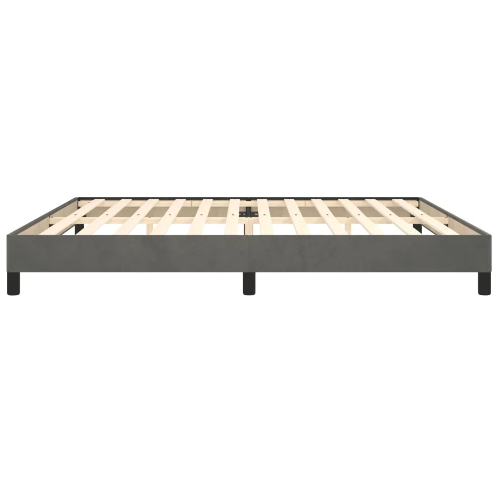 Giroletto senza Materasso Grigio Scuro 200x200 cm Velluto 346995