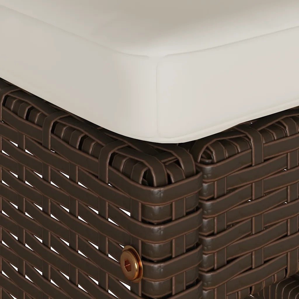 Sgabelli Bar da Giardino con Cuscini 6 pz Marroni in Polyrattan CFW1601602