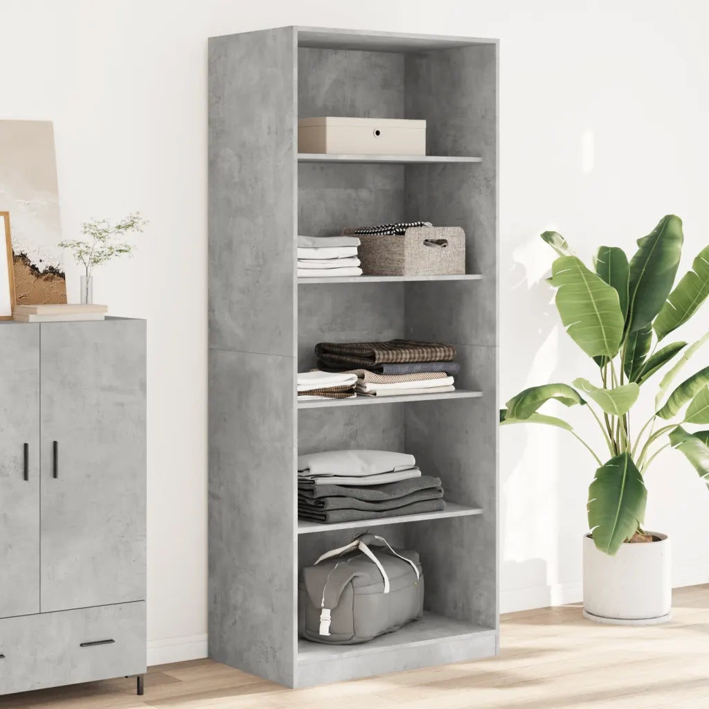 Armadio Grigio Cemento 80x50x200 cm in Legno tecnico 3307723