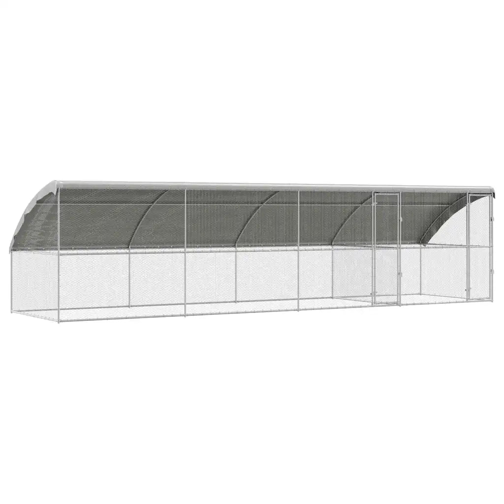 Gabbia per polli 4 pcs Argento 800 x 200 x 198,5 cm