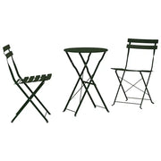 Set Bistro Pieghevole 3 pz | Set Salotto da Giardino Foresta Acciaio