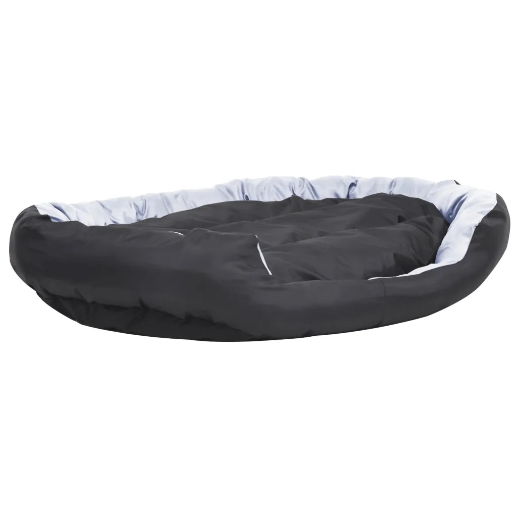 Cuscino per Cani Reversibile Lavabile Grigio Nero 150x120x25 cm 171210