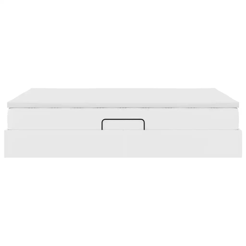 Letto con contenitore e materasso Bianco 140 x 190 cm