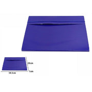 Trade Shop - Set 2 Pezzi Cartelline Porta Documenti Cartellina Molla Custodia Blu 68206 -