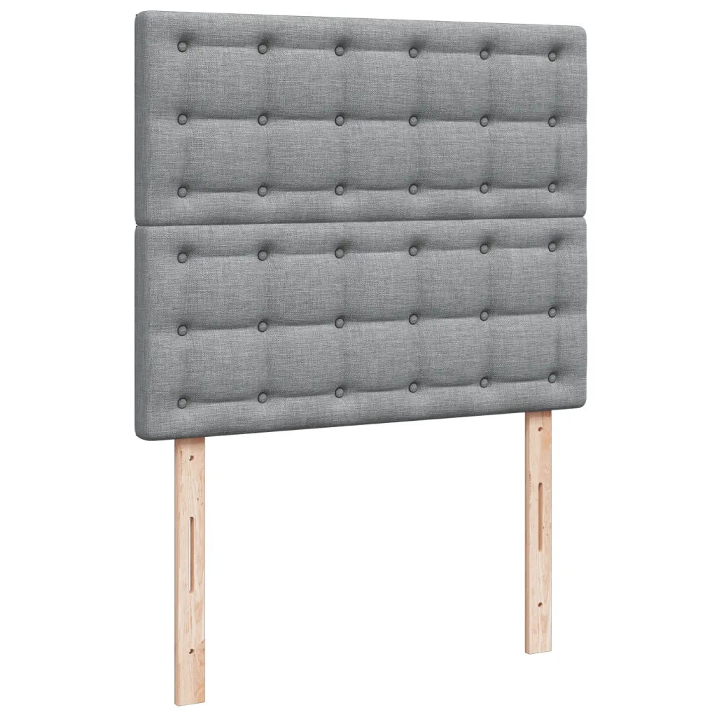 Giroletto a Molle con Materasso Grigio Chiaro 120x200cm Tessuto 3291261