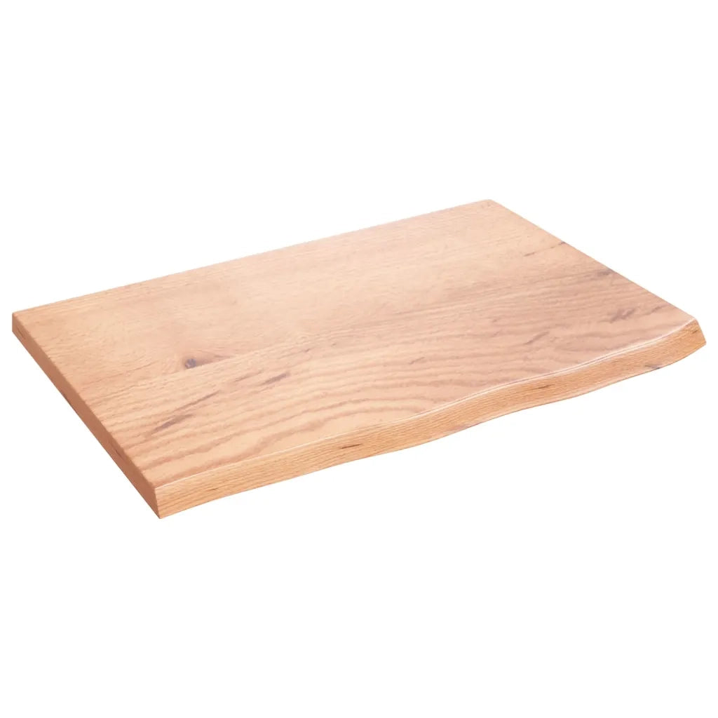 Piano Bagno Marrone Chiaro 60x40x2 cm Legno Massello Trattato