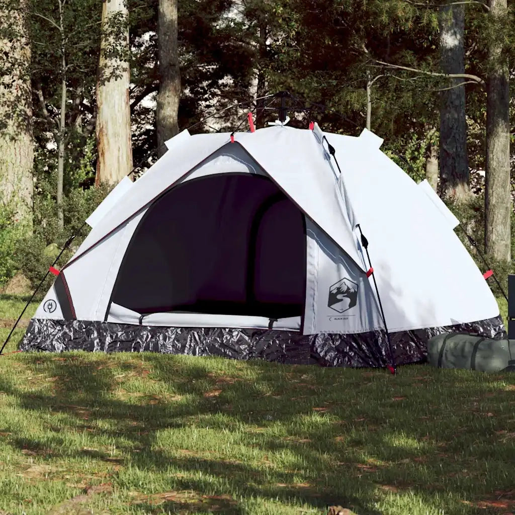 Tenda 3 Persone Bianca in Tessuto Oscurante a Rilascio Rapido 4004196