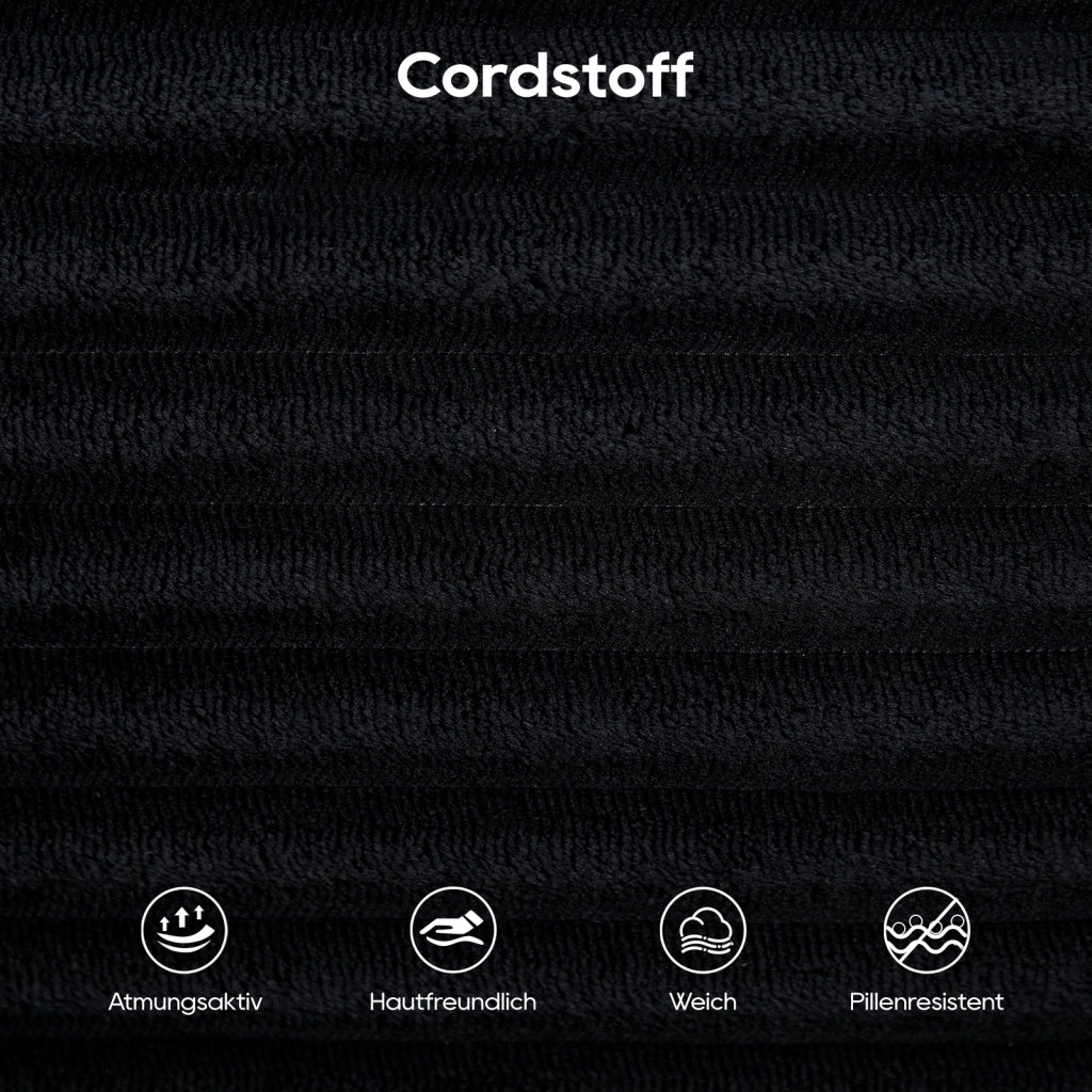 Canapé convertibile in tessuto con memory foam e funzione 2 in 1 senza montaggio per piccoli spazi compatto nero