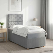 Letto box spring con materasso Grigio Chiaro 90 x 190 cm 3454291