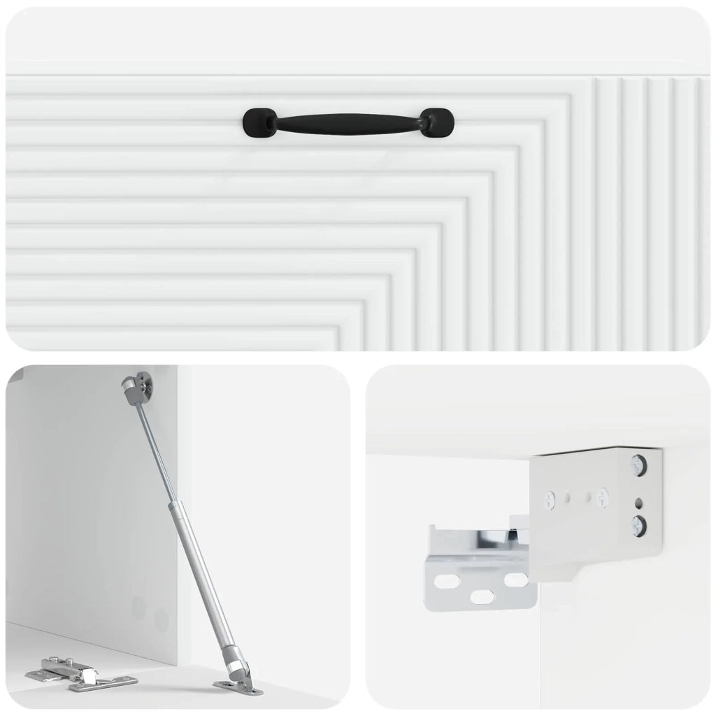 Mobile Porta TV da Muro Bianco 98 x 31 x 30 cm 898725