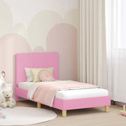 Struttura letto bambini con testata-Giroletto per bambini Rosa 80 x 160 cm Tessuto 642378