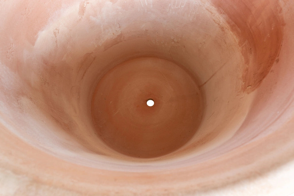 Biscottini Vaso in terracotta Galestro festonato 100% Made in Italy, interamente fatto a mano