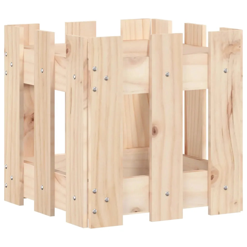 Fioriera Giardino Design a Recinzione 30x30x30 cm Massello Pino 832442
