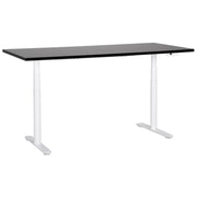 Scrivania regolabile elettricamente nero e bianco 180 x 80 cm Struttura in acciaio verniciato a polvere