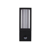 Applique Moderna Viale Alluminio Nero Policarbonato 1 Luce Gu10