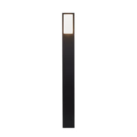 Paletto Da Esterno Moderno Viale Alluminio Nero Policarbonato 1 Luce Gu10 73Cm