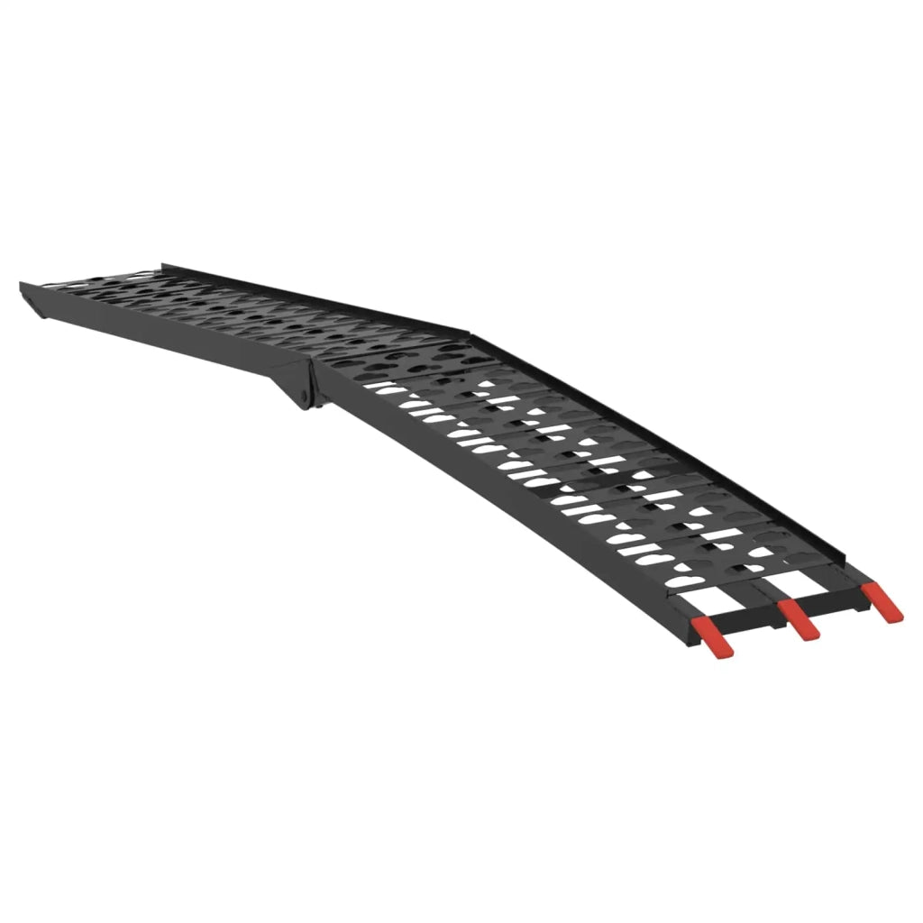 Rampe per Moto Pieghevoli 340 kg per rampa 2 pcs Nero Alluminio