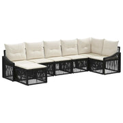 Set Divano da Giardino 7 pcs Nero polyrattan 3436078