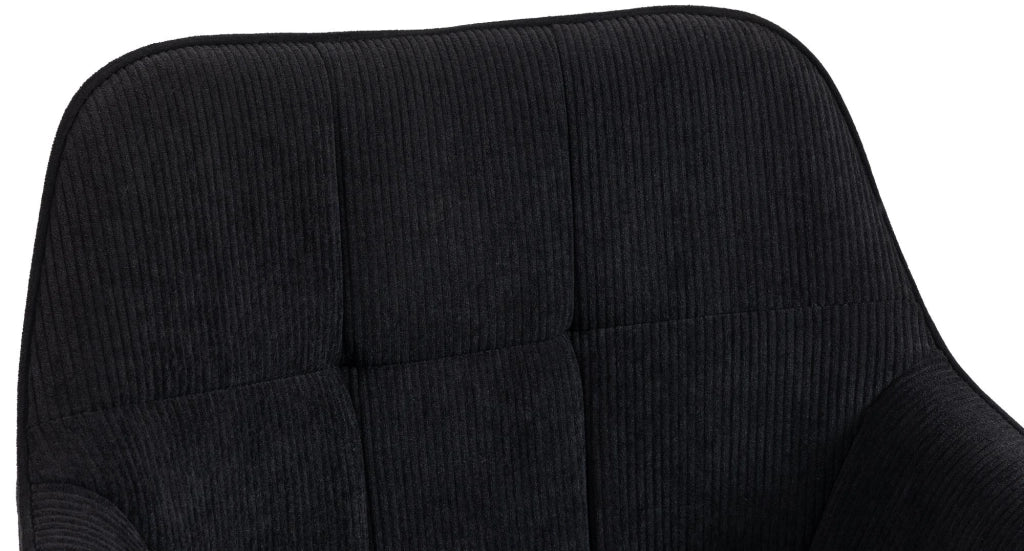 Sedia per sala da pranzo Vienna Cord nera 5