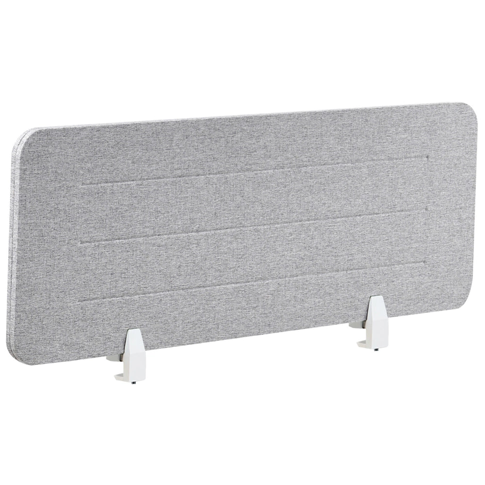 Pannello divisorio Grigio Chiaro Copertura in tessuto 120 x 40 cm Schermo acustico Morsetti di montaggio modulari Casa Ufficio
