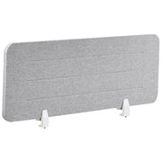 Pannello divisorio Grigio Chiaro Copertura in tessuto 120 x 40 cm Schermo acustico Morsetti di montaggio modulari Casa Ufficio