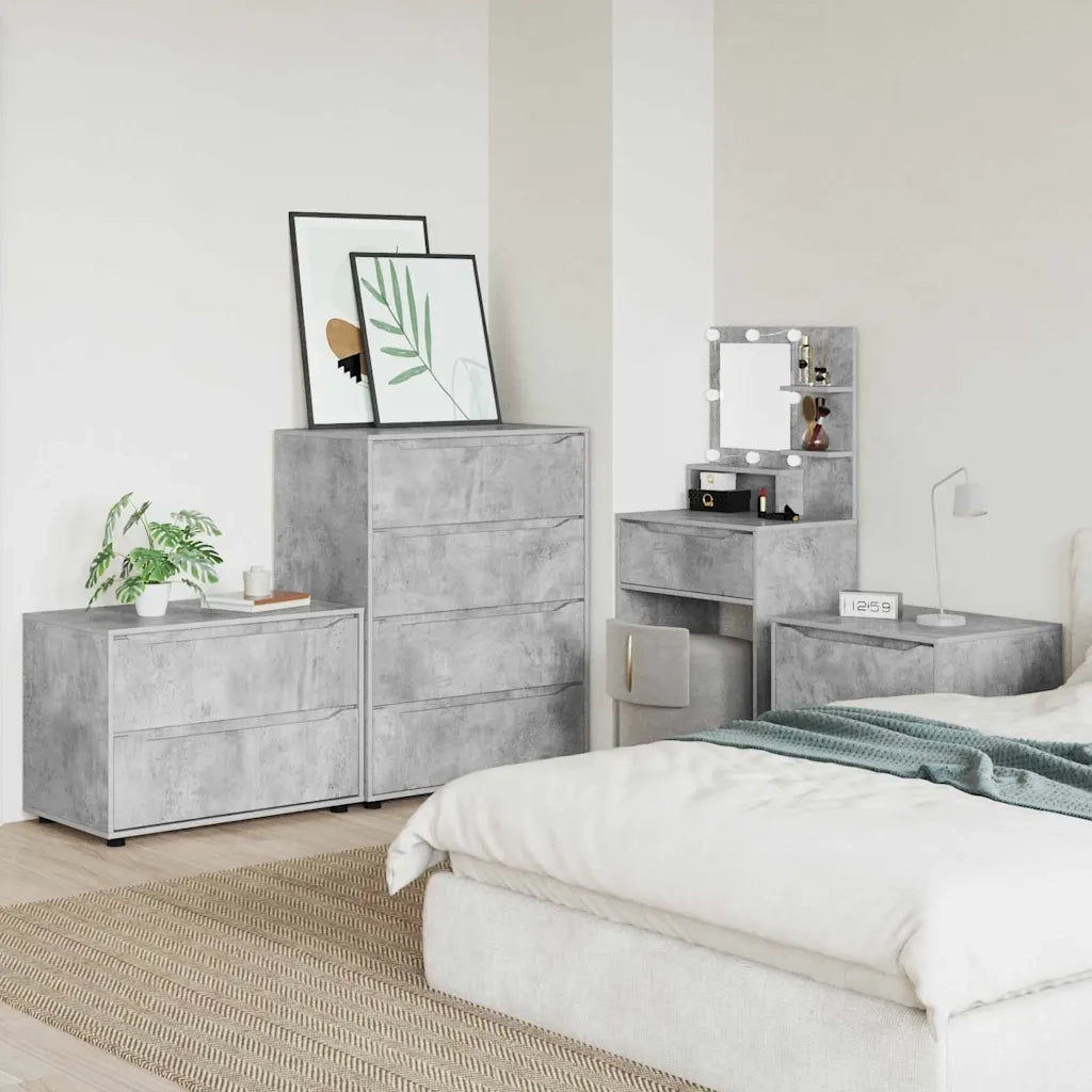 Armadio Grigio cemento 80 x 48 x 57 cm Legno multistrato