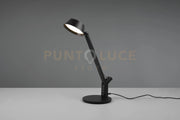 AVA LAMPADA DA STUDIO LED 5,2W 600lm, 3000+4000+6500K NERA CON 4 PRESE USB E TOUCH DIMMER H. 40,4CM