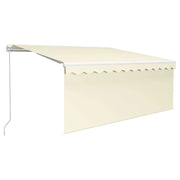 Tenda da Sole | Tenda parasole Retrattile Manuale con LED 3,5x2,5 m Crema