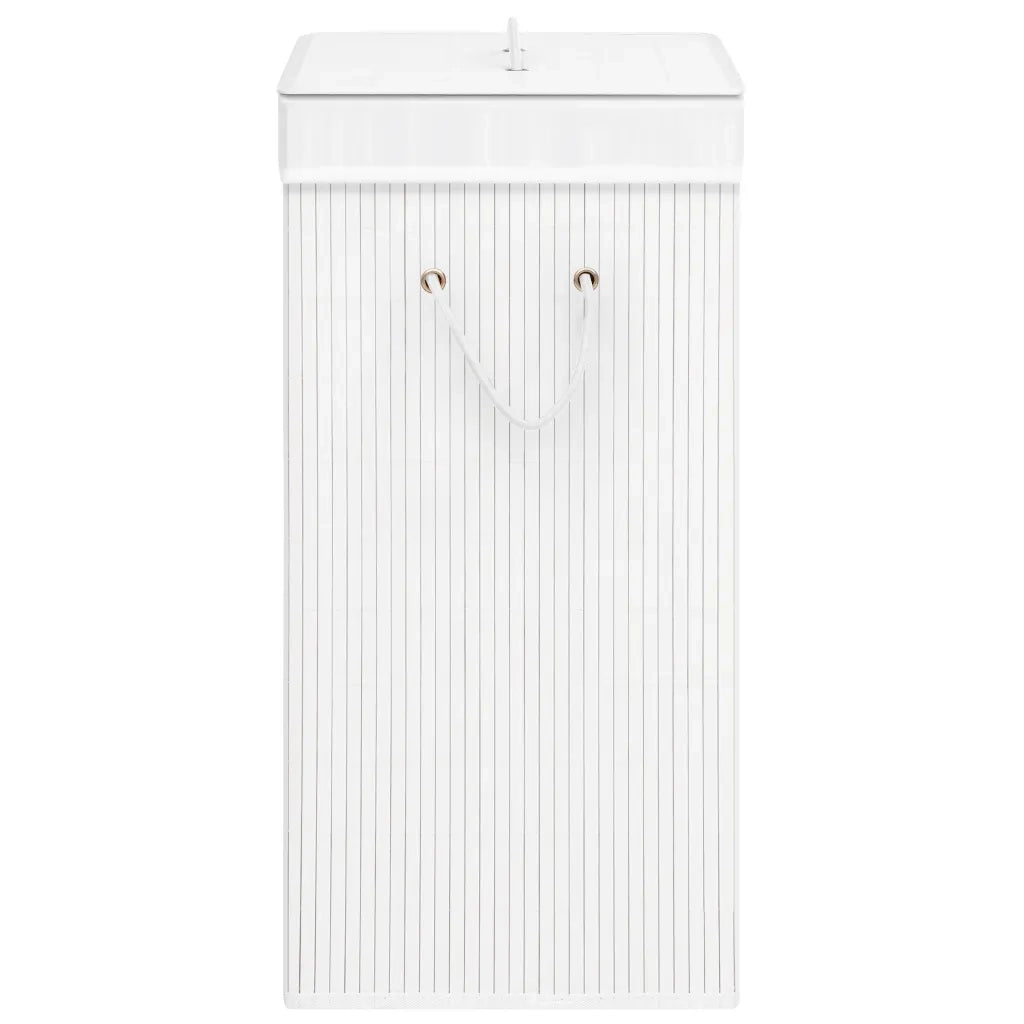 Cesto Portabiancheria in BambÃ¹ Bianco 72 L cod mxl 52063