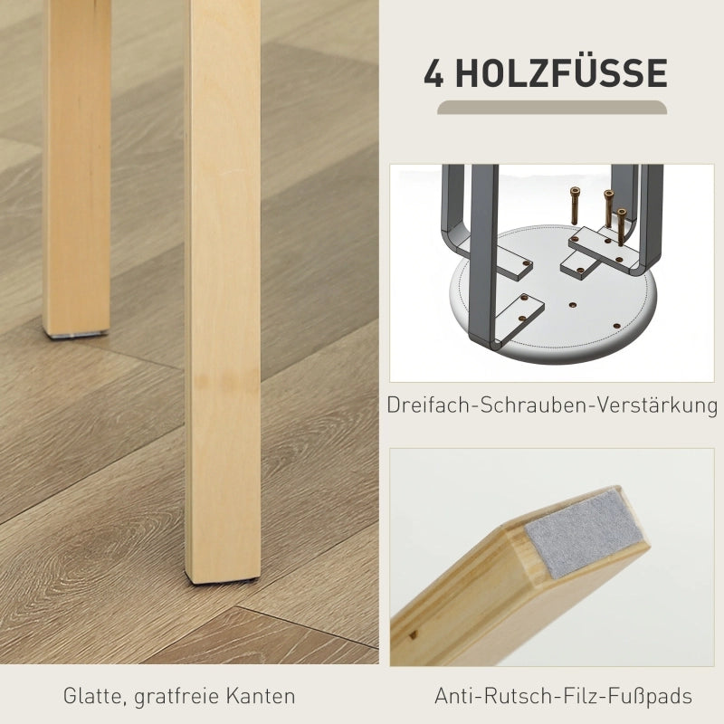 SGABELLI Impilabili Set da 4 40x40x45 cm Legno Crema
