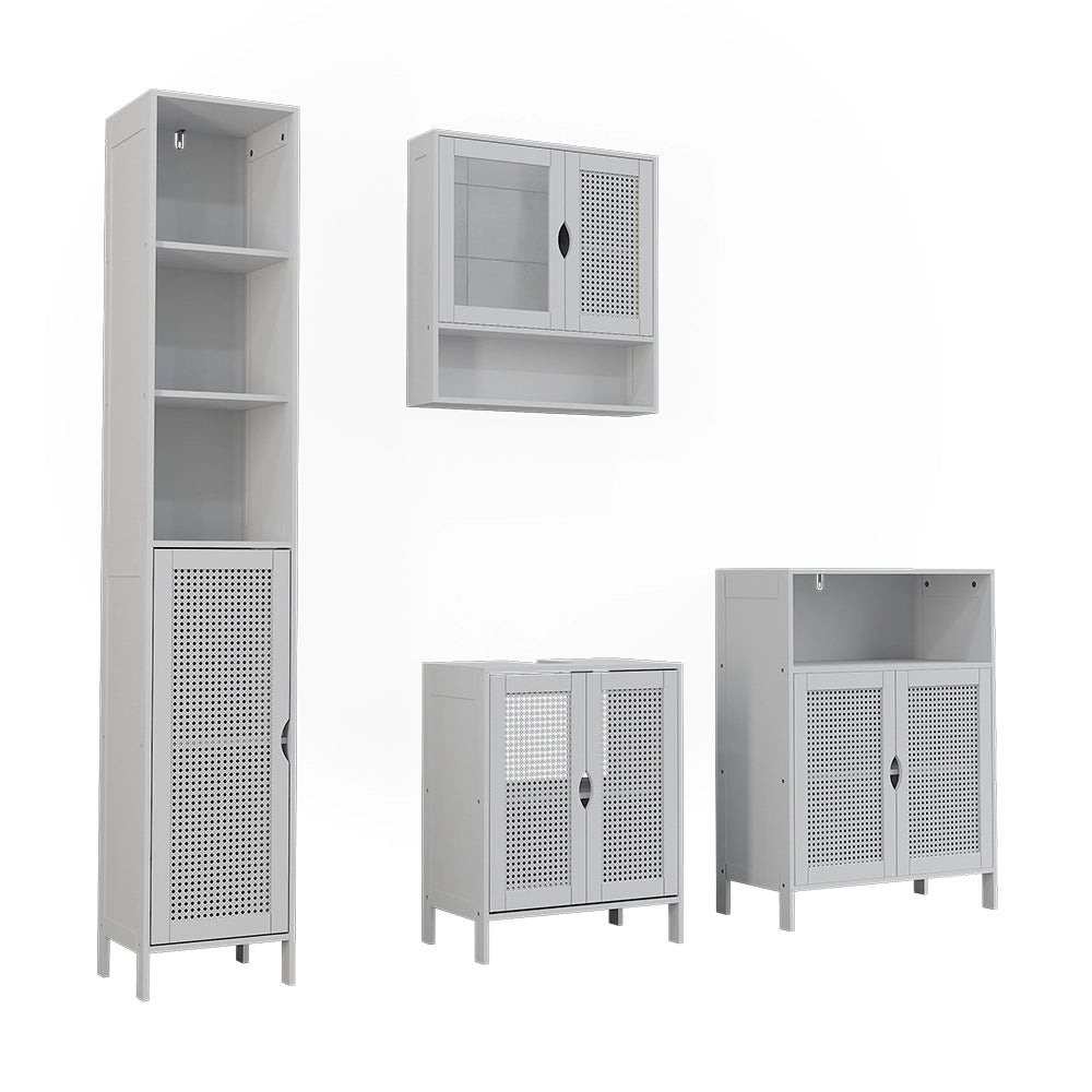 Vicco Set di mobili da bagno Bianco 4 parti