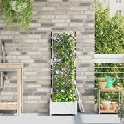 Vaso da giardino Bianco 40 x 40 x 125,5 cm Plastica 42002903