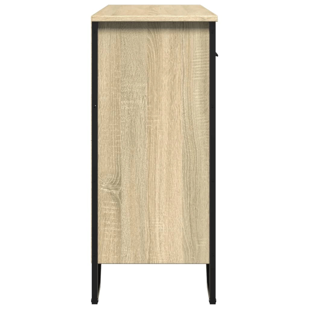 Buffet credenza cassettiera armadio mobile contenitore organizer cucina soggiorno rovere Sonoma 97 x 32,5 x 74,5 cm legno ingegnerizzato marrone 02_0031742