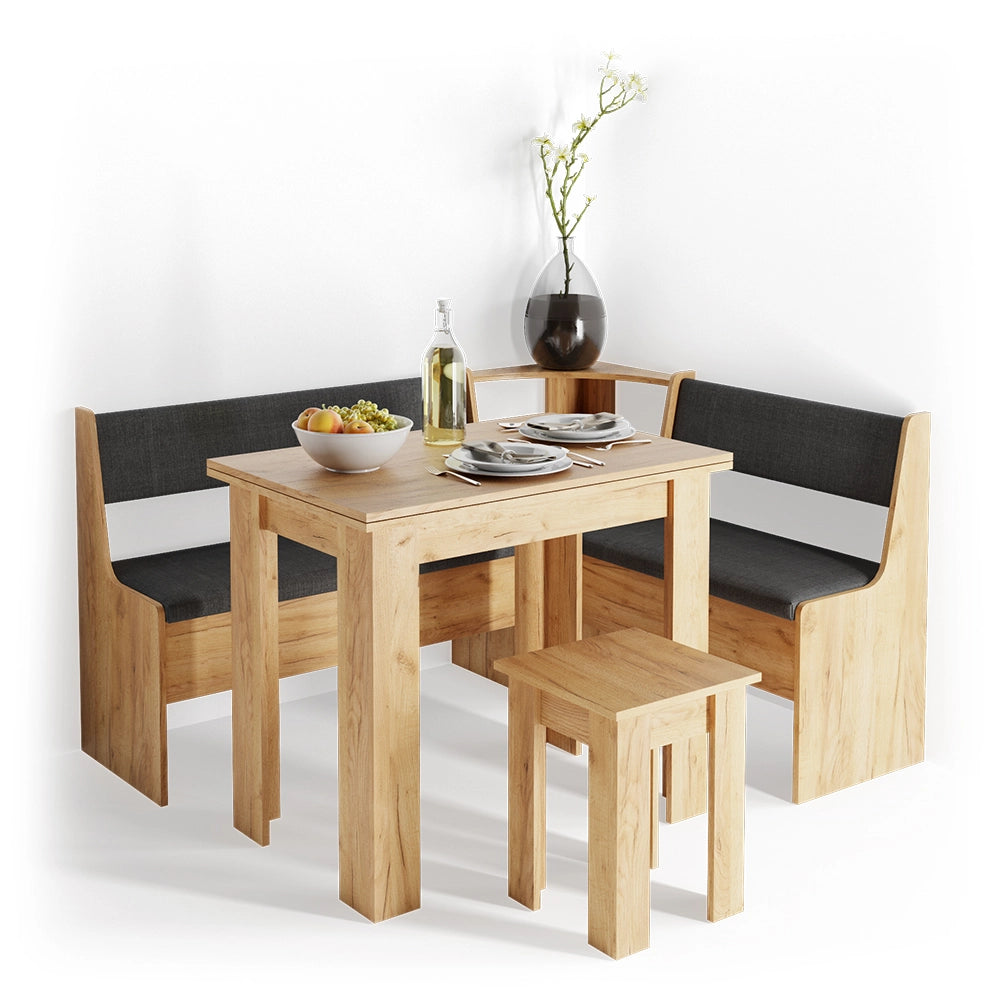 Vicco Tavolo da pranzo con sedia Quercia dorata 60 x 90 cm
