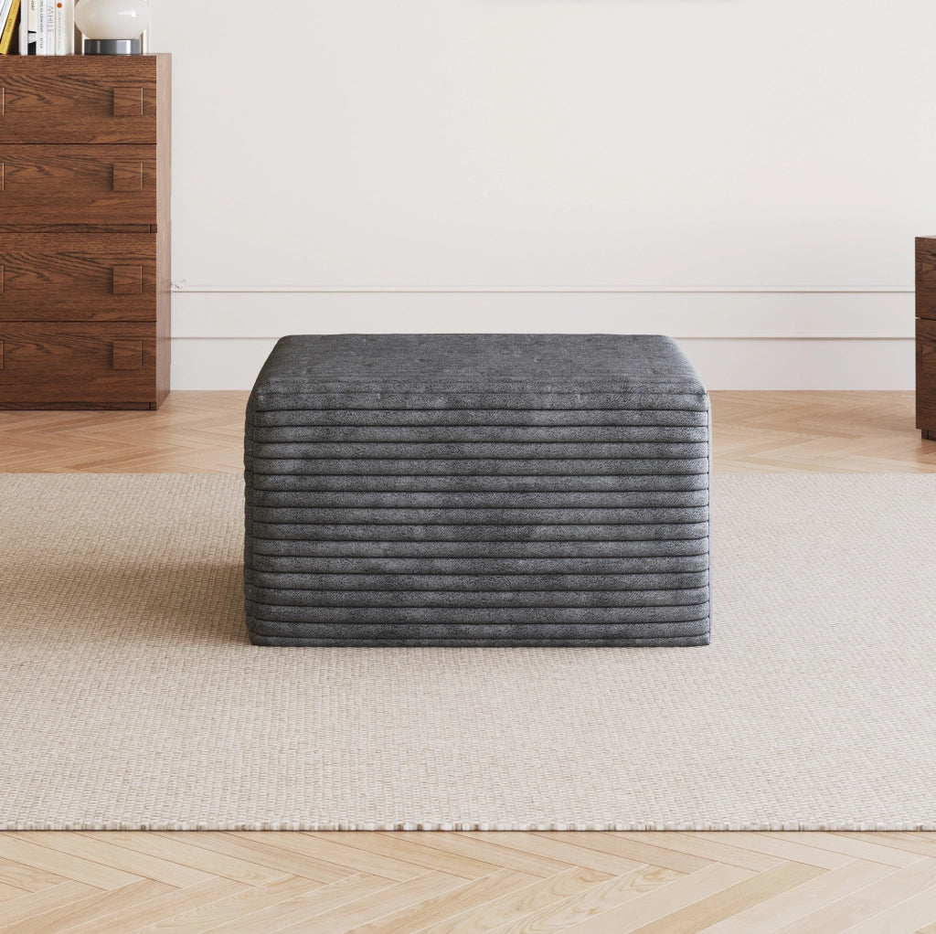 OTTOMANA modulare in tessuto corduroy Dark Grey