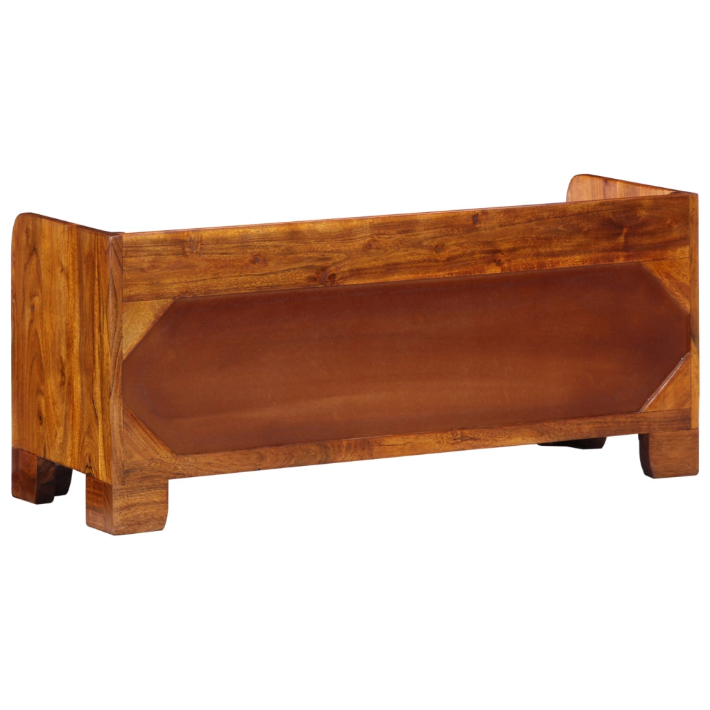 Panca per scarpe  90x35x40 cm in legno solido di acacia