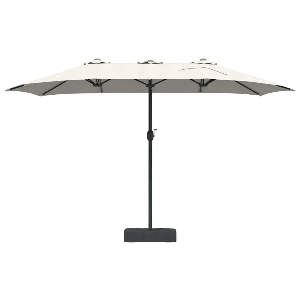 vidaXL Ombrello da giardino Sabbia 385 x 209 x 244 cm Tessuto