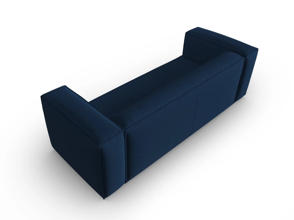 Cosmopolitan Design - Divano "Mackay" 4 posti in velluto strutturato blu scuro 