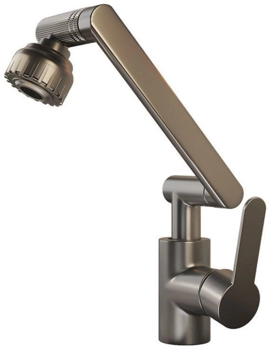 Cranio cucina con due funzioni di spruzzo, incluso un tubo di 60 cm per acqua calda e fredda - Grigio