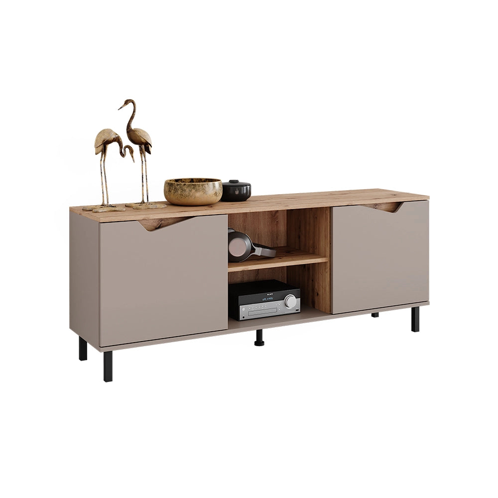 Vicco Mobile tv Greige/rovere artigianale 150 x 60 cm con 2 porte