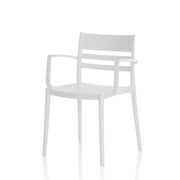 Set 4 Sedie con braccioli da interno/esterno SHYLA bianco