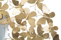 Specchio Glam Butterfly Wind Ø81,5x3,5 Misura Specchio Ø55 cm in Ferro Oro