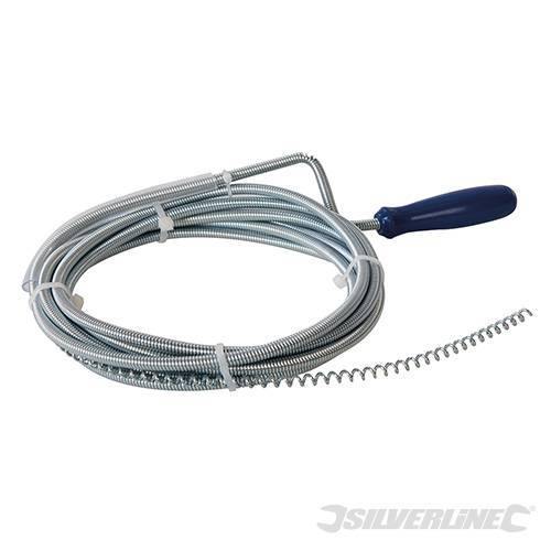 Sonda a spirale per pulizia tubi con impugnatura in plastica 3m Silverline
