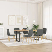 Sedie da Pranzo 6 pz Grigio Scuro in Tessuto 3315515