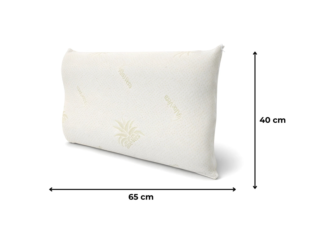 Guanciale Cuscino Letto 50x80cm Anallergico Memory Cervicale Mod. Aloe