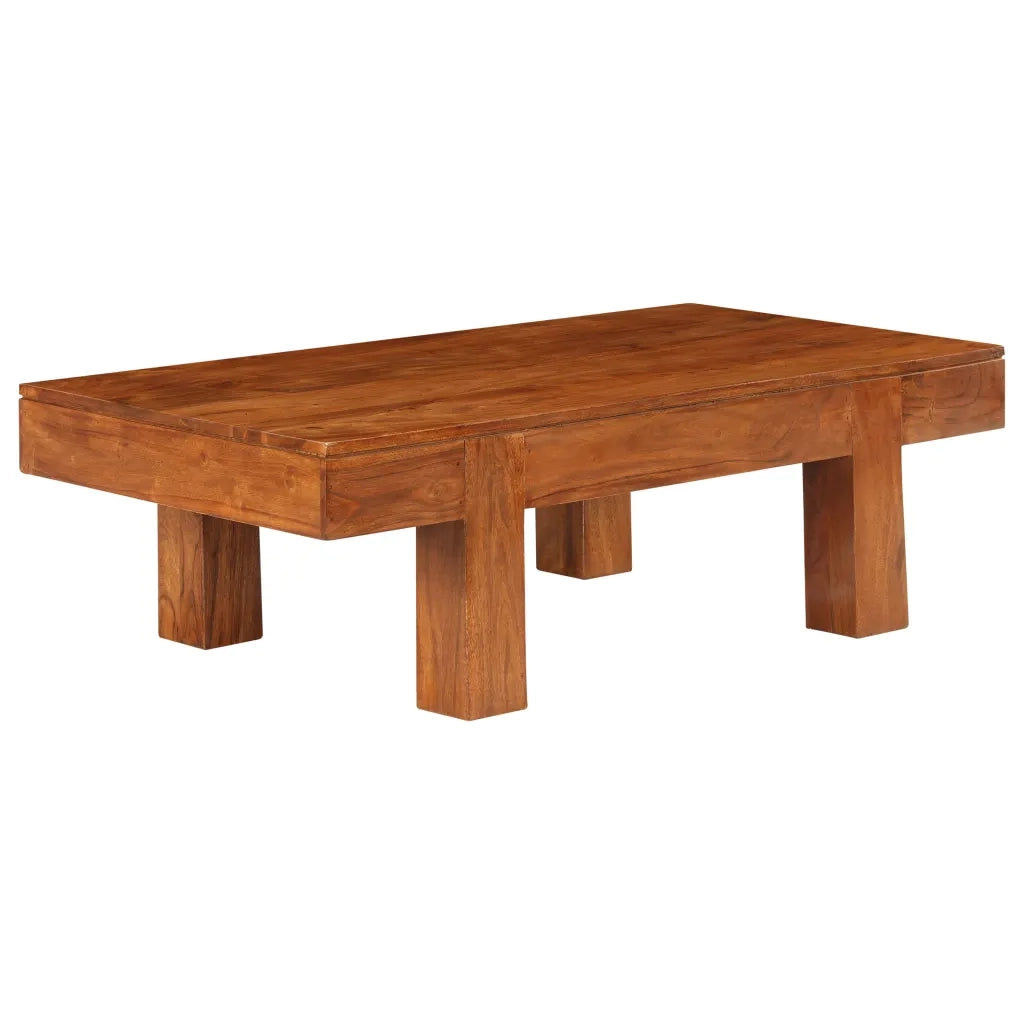 Tavolino da salotto | Tavolino da caff¨¨ | Tavolino da Soggiorno in Legno Acacia Finitura Ambra 110x55x35 cm