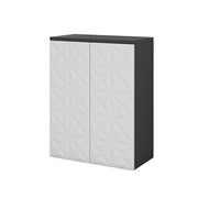 Mobiletto bagno Edge Nero 60 x 79.5 cm con 2 ante e 3 scomparti Vicco