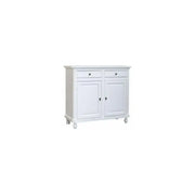 Credenza 2 ante 2 cassetti in stile classico in legno massello e mdf con rifinitura in bianca 104x43x98 H