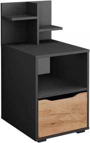 Comodino Ruben, Bianco, 40 x 82.2 cm con cassetto