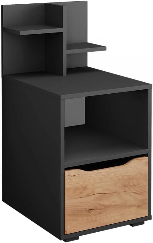Comodino Ruben, Bianco, 40 x 82.2 cm con cassetto